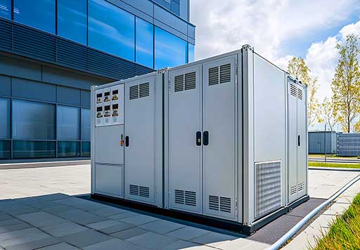 C&I batterij bij een kantoor