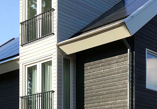 Zonnepanelen op duurzame woningen
