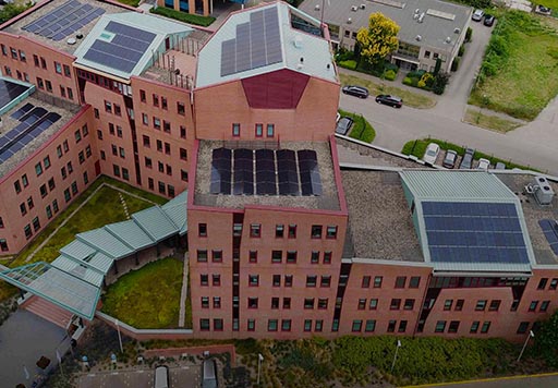 Zonnepanelen op hoofdkantoor EQUANS