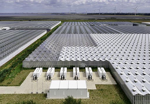Megatwatt energieopslag bij een tuinder