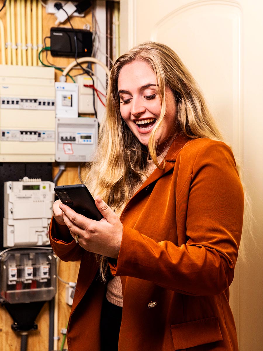 SolarNRG klant bij met haar opbrengst