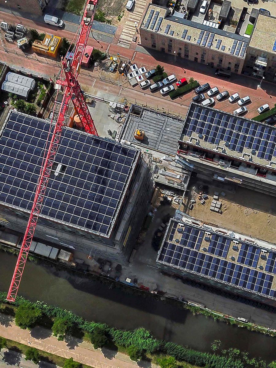 Zonnepanelen op Terwijde Blok B in Utrecht
