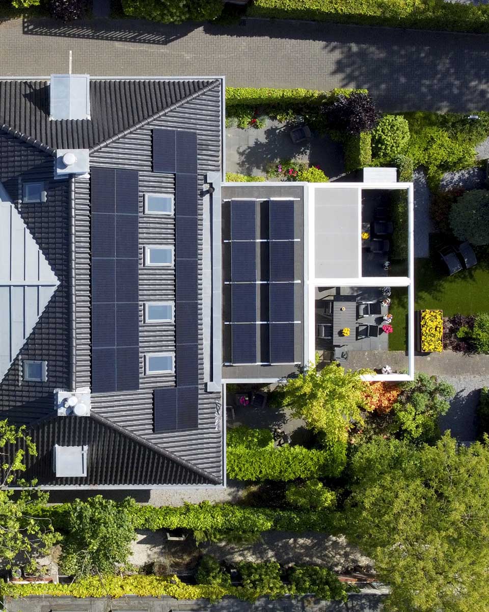 SolarNRG zonnestroomsysteem op een villa